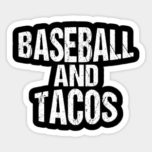 Baseball & Tacos Funny Athlete Taco Obsessed Sticker